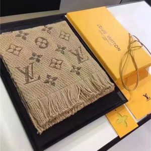 Louis Vuitton Logomania Shine Scarf Camel/Gold