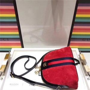 Gucci Ophidia Embroidered Small Shoulder Bag Suede