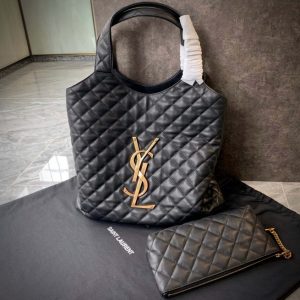 YSL Icare Maxi Shopping Replica Bag In Quilted Lambskin