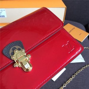 Louis Vuitton Cherrywood Chain Wallet Patent Leather (Varied Colors)