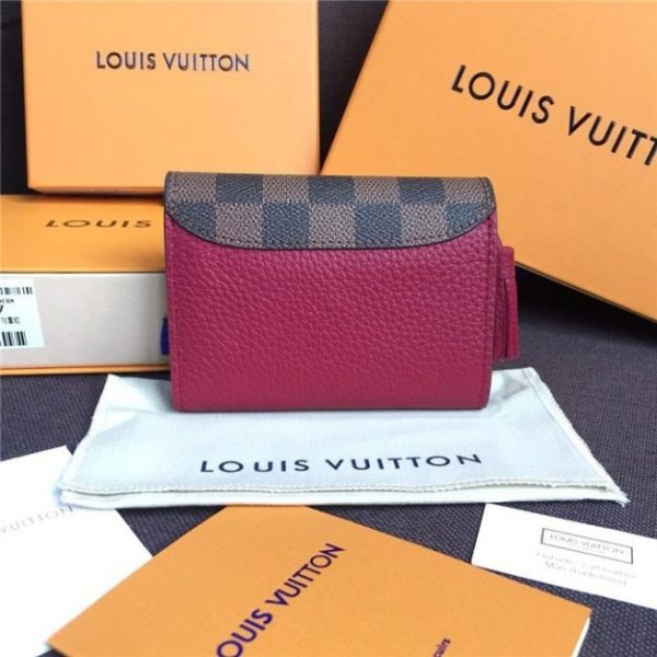 Louis Vuitton Croisette Compact Wallet Damier Ebene Lie De Vin