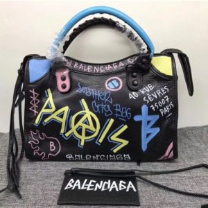 Balenciaga Classic Small City Graffiti Bag (Varied Colors)