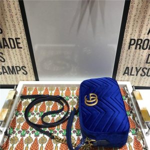 Gucci GG Marmont Matelasse Medium Shoulder Velvet Replica Bag (Varied Colors)