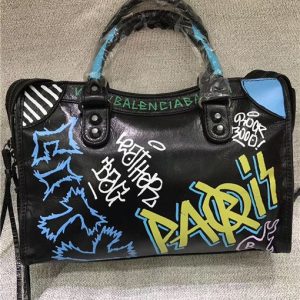 Balenciaga Classic Small City Graffiti Bag (Varied Colors)