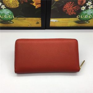 Gucci Print Leather Zip Around Wallet (Varied Colors)