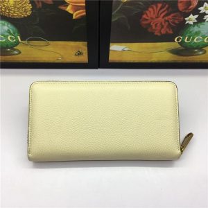 Gucci Print Leather Zip Around Wallet (Varied Colors)