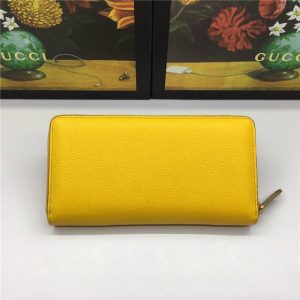 Gucci Print Leather Zip Around Wallet (Varied Colors)