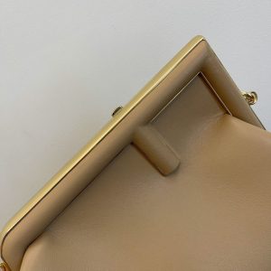 Fendi First Small Beige Leather Bag