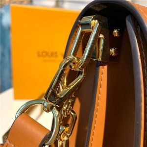Louis Vuitton Dauphine MM Taurillon leather Bleu / Beige