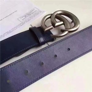 Gucci Leather Belt Replica with Double G Buckle (Varied Colors)