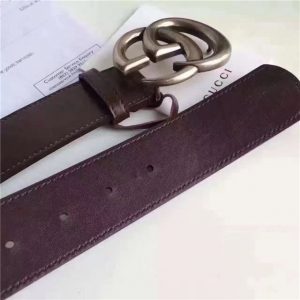 Gucci Leather Belt Replica with Double G Buckle (Varied Colors)