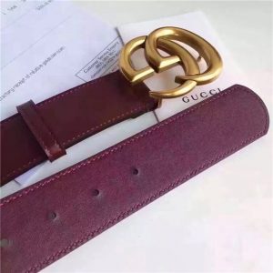 Gucci Leather Belt Replica with Double G Buckle (Varied Colors)