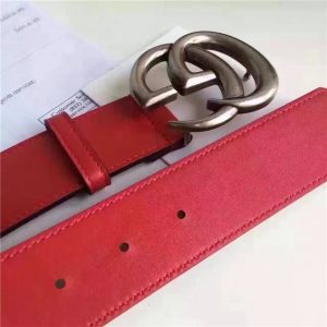 Gucci Leather Belt Replica with Double G Buckle (Varied Colors)