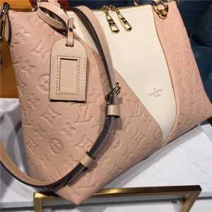 Louis Vuitton V Tote MM Monogram Empreinte Beige