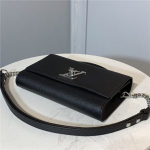 Louis Vuitton Lockme Clutch Black