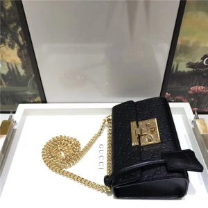 Gucci Padlock Small GG Supreme Canvas/Leather Shoulder Bag (Varied Colors)