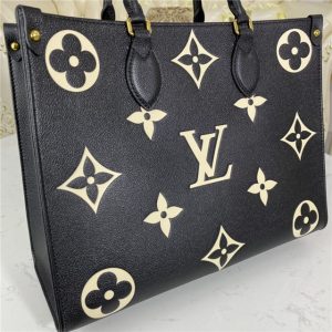 Louis Vuitton OnTheGo MM Monogram Empreinte Leather Black Replica