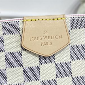Louis Vuitton Graceful Damier Azur Replica Canvas PM Rose Ballerine
