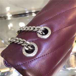 YSL Medium LOULOU Chain Bag “Y” Matelasse Leather Bordeaux