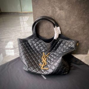 YSL Icare Maxi Shopping Replica Bag In Quilted Lambskin