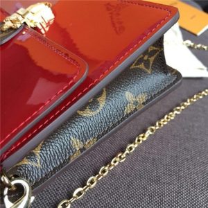 Louis Vuitton Cherrywood Chain Wallet Patent Leather (Varied Colors)