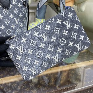 Louis Vuitton Neverfull MM Gray Denim