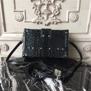 Louis Vuitton Petite Malle Black Python Skin