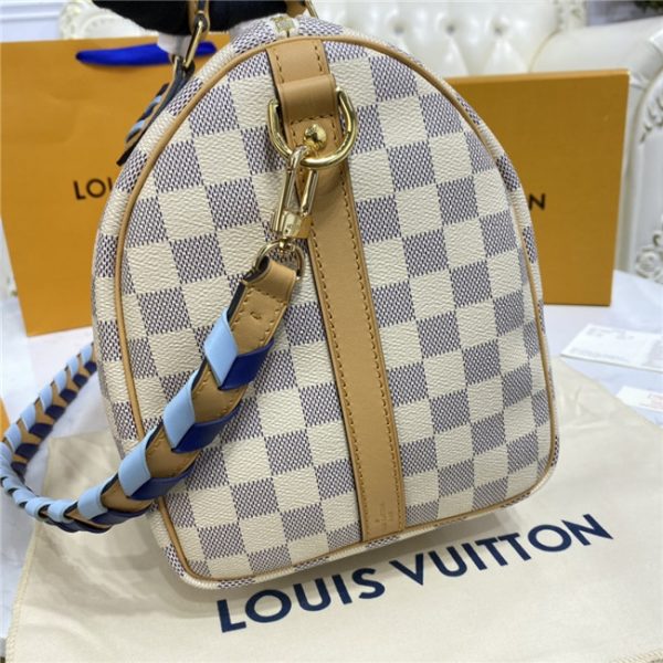 Louis Vuitton Speedy Bandouliere 30 Damier Azur Replica Canvas Blue