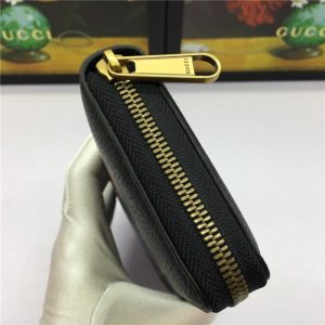 Gucci Print Leather Zip Around Wallet (Varied Colors)