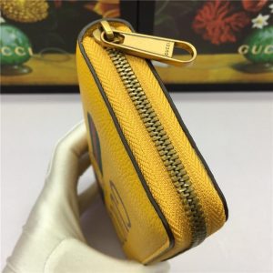 Gucci Print Leather Zip Around Wallet (Varied Colors)