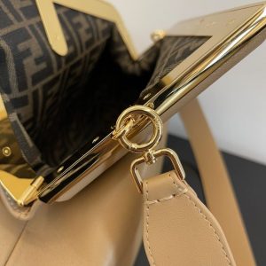 Fendi First Small Beige Leather Bag