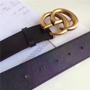 Gucci Leather Belt Replica with Double G Buckle (Varied Colors)