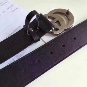 Gucci Leather Belt Replica with Double G Buckle (Varied Colors)