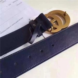 Gucci Leather Belt Replica with Double G Buckle (Varied Colors)