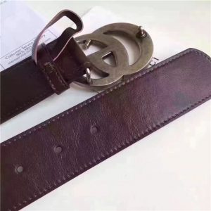 Gucci Leather Belt Replica with Double G Buckle (Varied Colors)