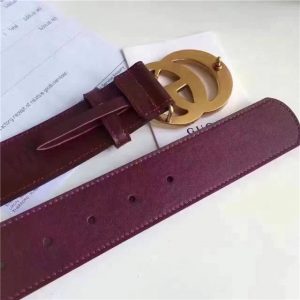 Gucci Leather Belt Replica with Double G Buckle (Varied Colors)