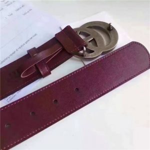 Gucci Leather Belt Replica with Double G Buckle (Varied Colors)