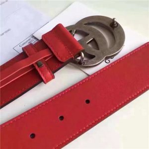 Gucci Leather Belt Replica with Double G Buckle (Varied Colors)