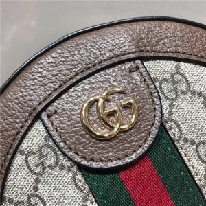 Gucci Mini Round Shoulder Bag Canvas/Suede (Varied Colors)