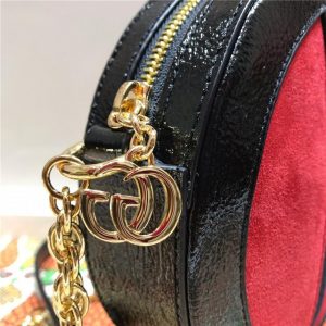 Gucci Mini Round Shoulder Bag Canvas/Suede (Varied Colors)