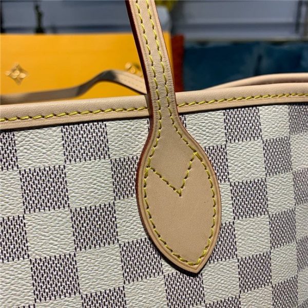 Louis Vuitton Damier Azur Neverfull Replica MM Rose Ballerine