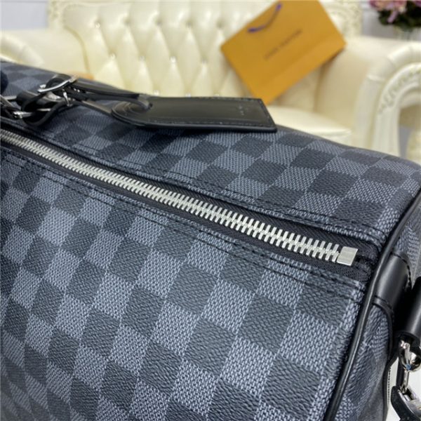 Louis Vuitton Keepall Bandouliere 55 Damier Graphite Fake Canvas Bags