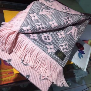 Louis Vuitton Logomania Shine Scarf (Rose Ballerine)