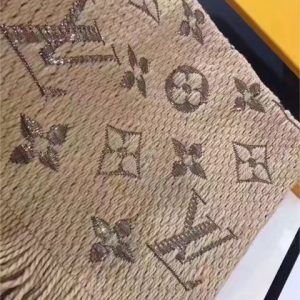 Louis Vuitton Logomania Shine Scarf Camel/Gold