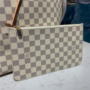 Louis Vuitton Damier Replica Azur Canvas Neverfull Bag GM Beige