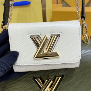 Louis Vuitton Twist MM Kaki / Quartz White