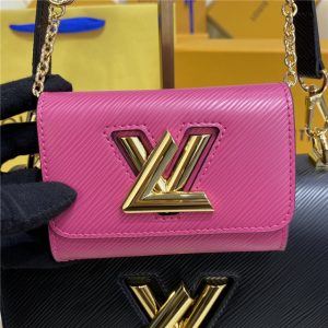 Louis Vuitton Twist MM Black / Fuchsia