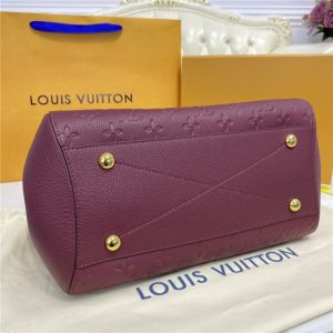 Louis Vuitton Montaigne MM Monogram Empreinte Leather Raisin