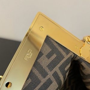 Fendi First Small Beige Leather Bag