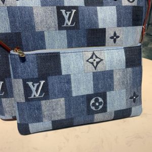 Louis Vuitton Neverfull MM Denim Fake Bags